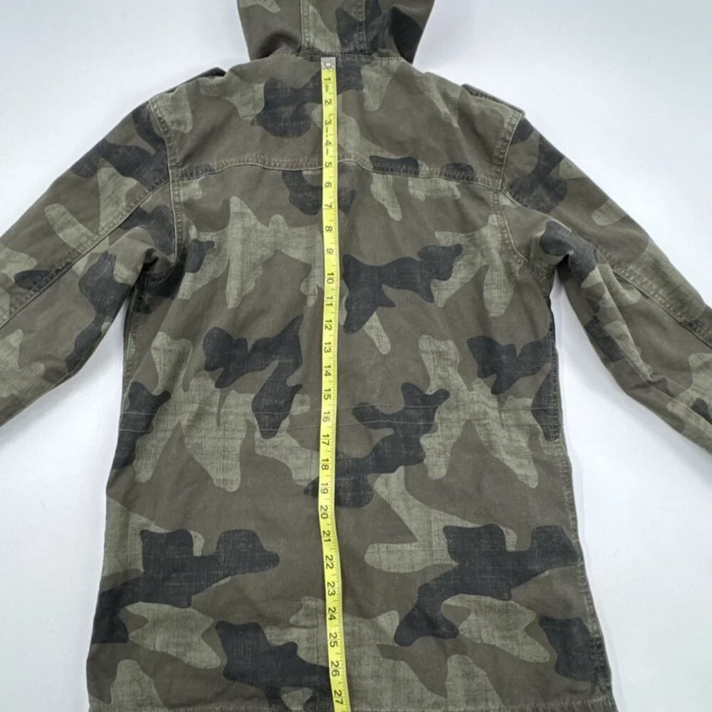 GAP Field Army Jacket Youth XXL 14 16 Camo Anorak Hooded Military Lined Canvas